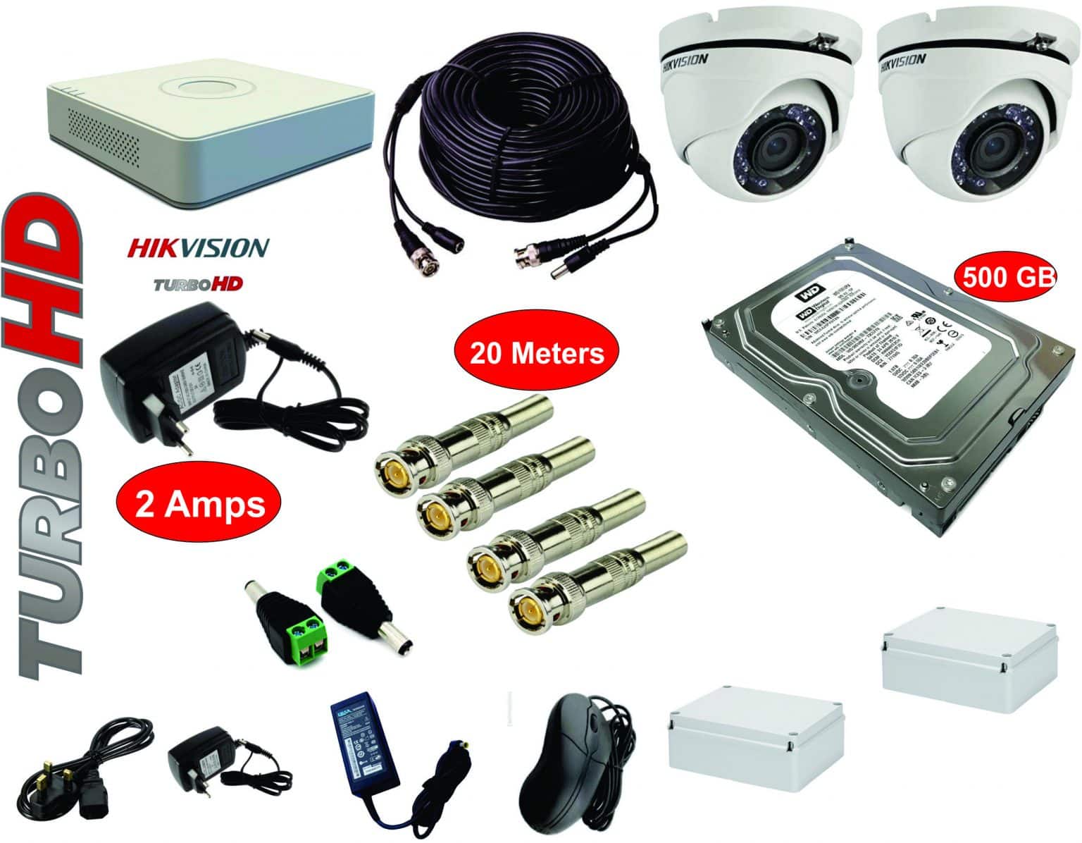 2 CCTV Camera Complete Kit Areaspy.co.ke