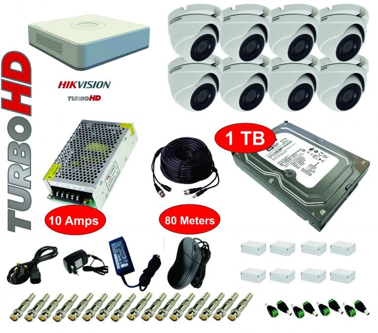 Complete 8 CCTV Camera Installation Kit With 1TB Memory Free Guide