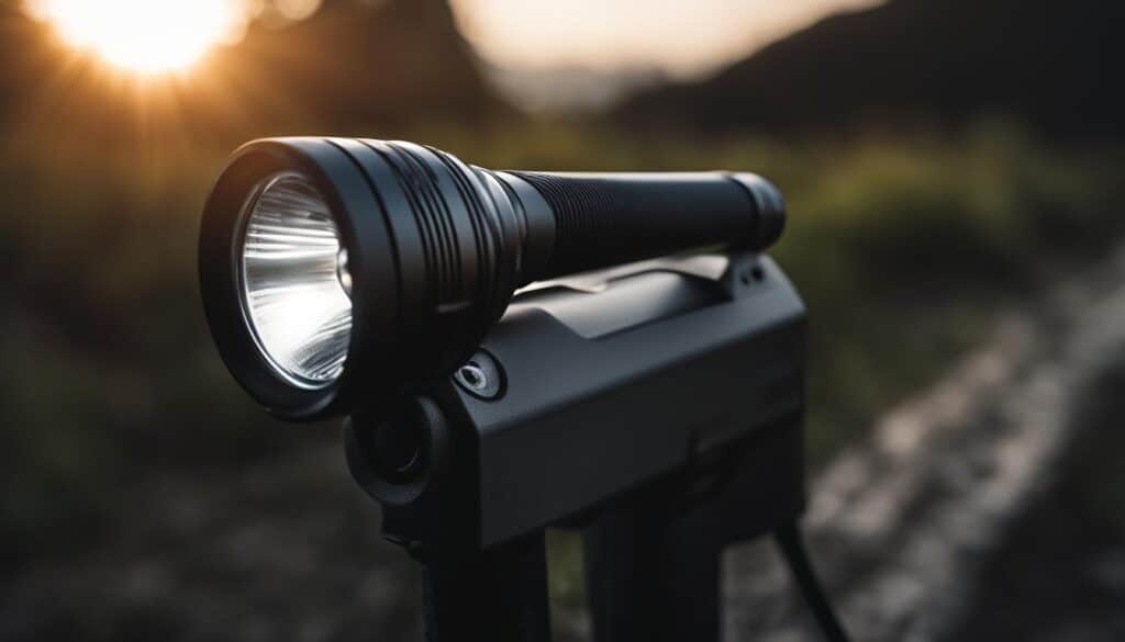 Flashlight with powerful beam Flashlight with powerful beam