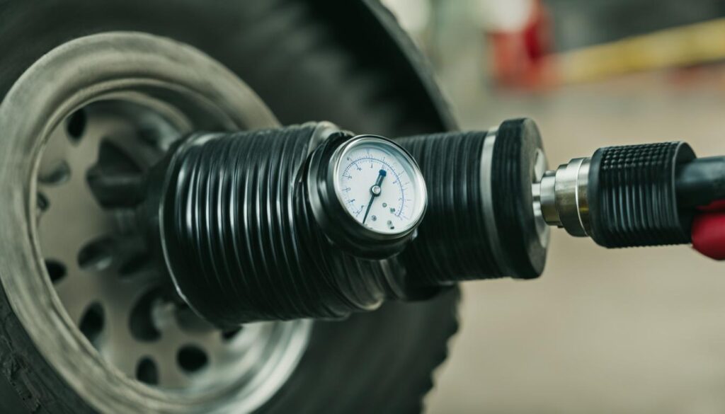 inflating tires with a compressor