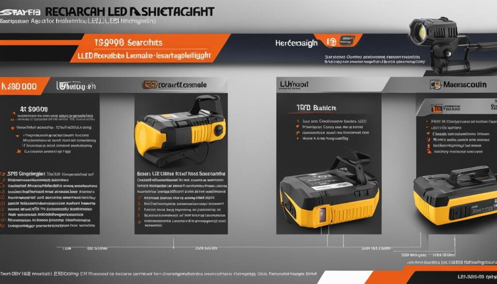 rechargeable LED searchlight