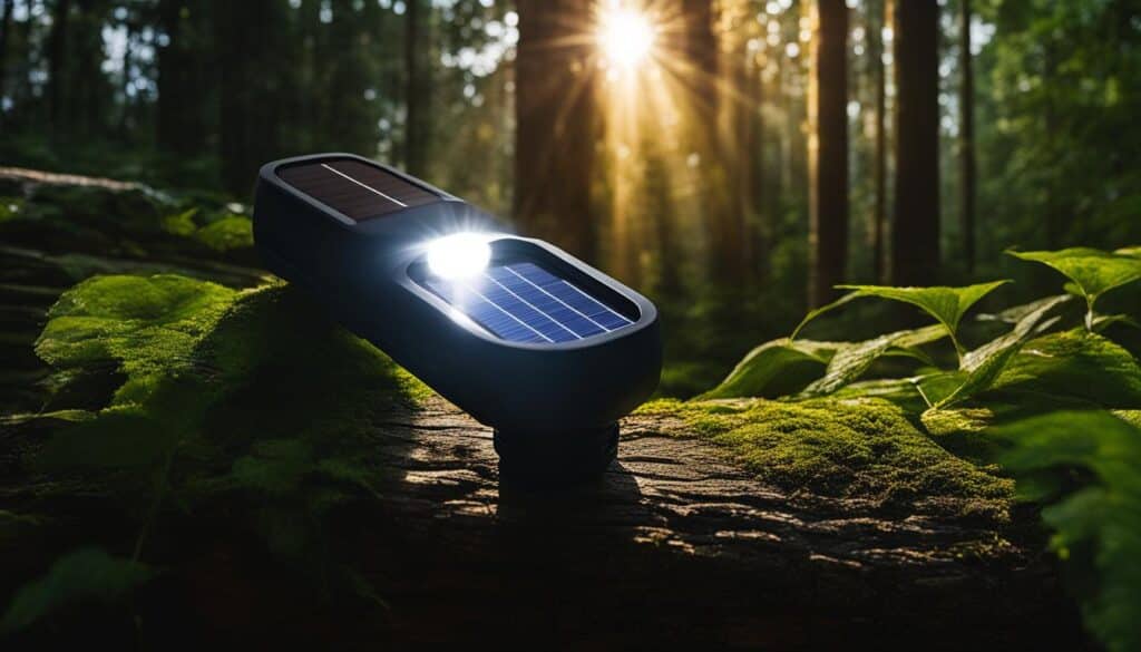 solar charging flashlight