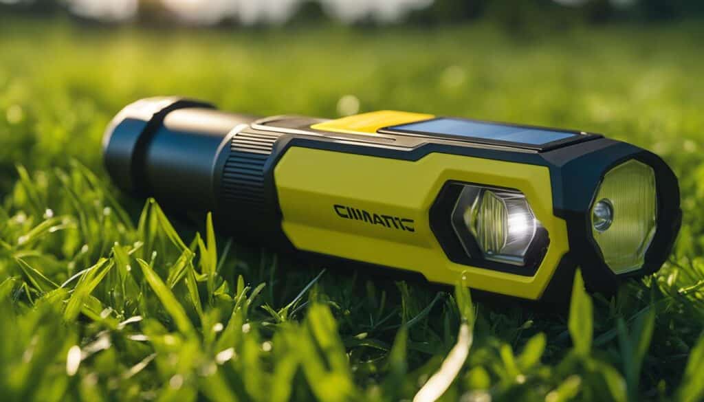 solar charging flashlight