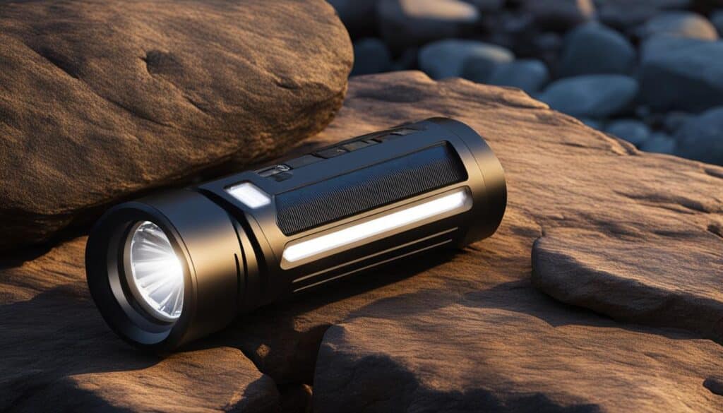 solar charging flashlight