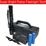 super bright police flashlight torch