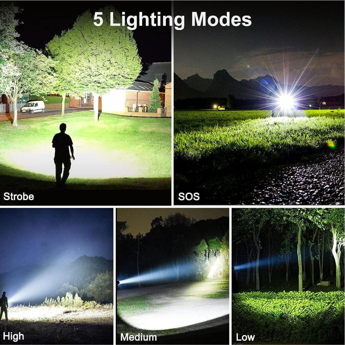 super bright police flashlight torch