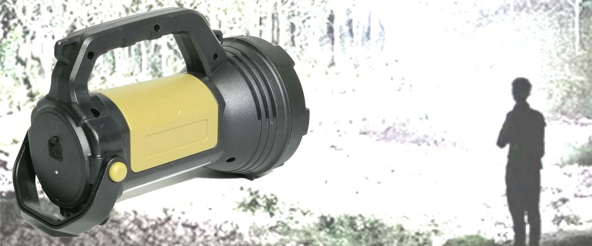 emergency led searchlight portable camping flashlight